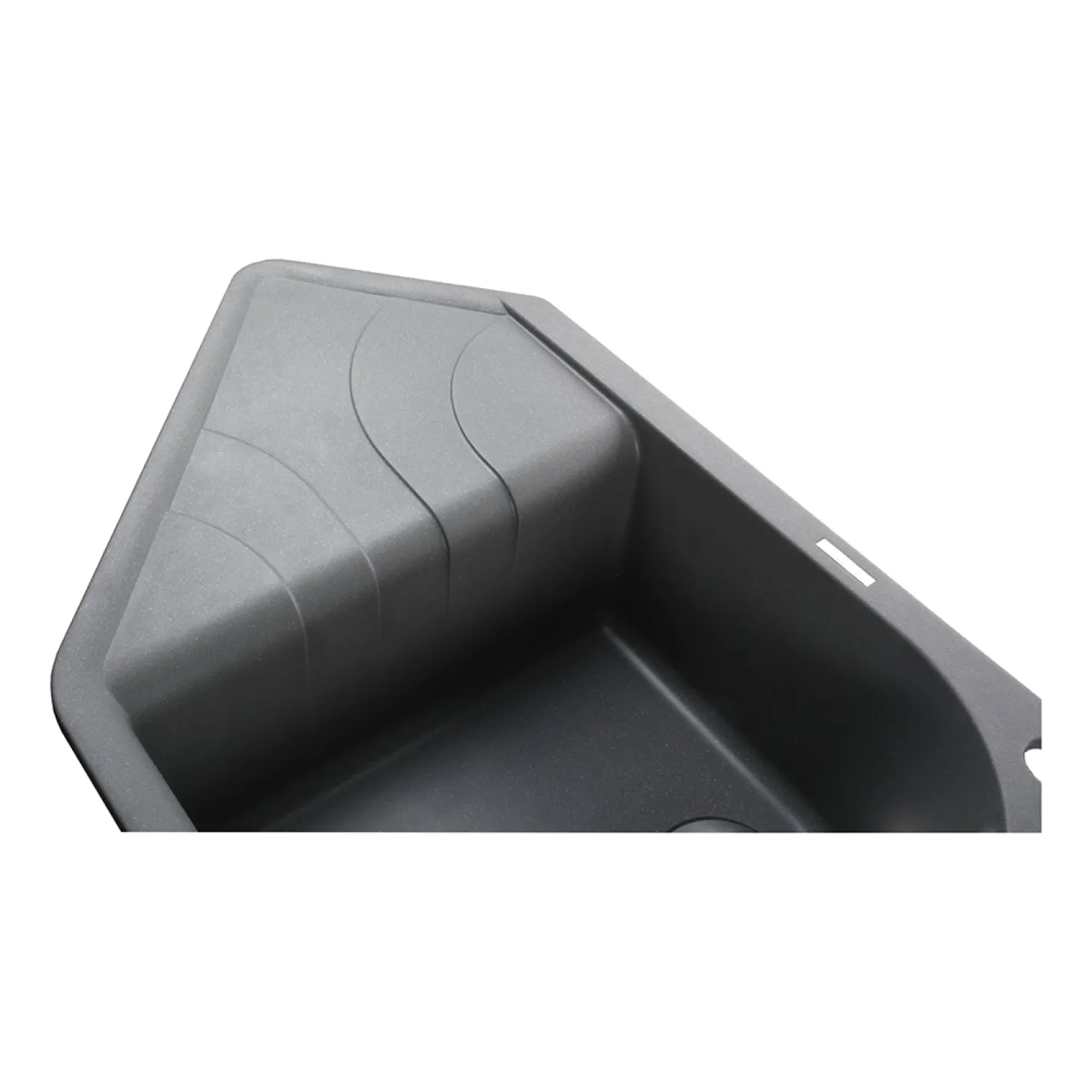 Гранітна мийка Globus Lux GARDA 1000х500-А0003, сірий металік - Фото 3
